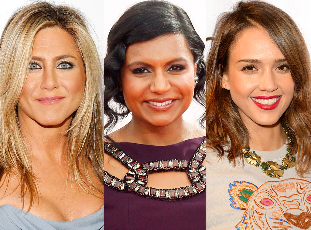 Jennifer Aniston, Mindy Kaling, Jessica Alba Jennifer Aniston, Mindy Kaling, Jessica Alba